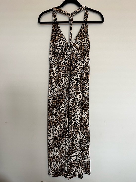 Moa Moa Leopard Print Maxi Dress - Size M - Boho Chic Summer Style - Picture 3 of 8